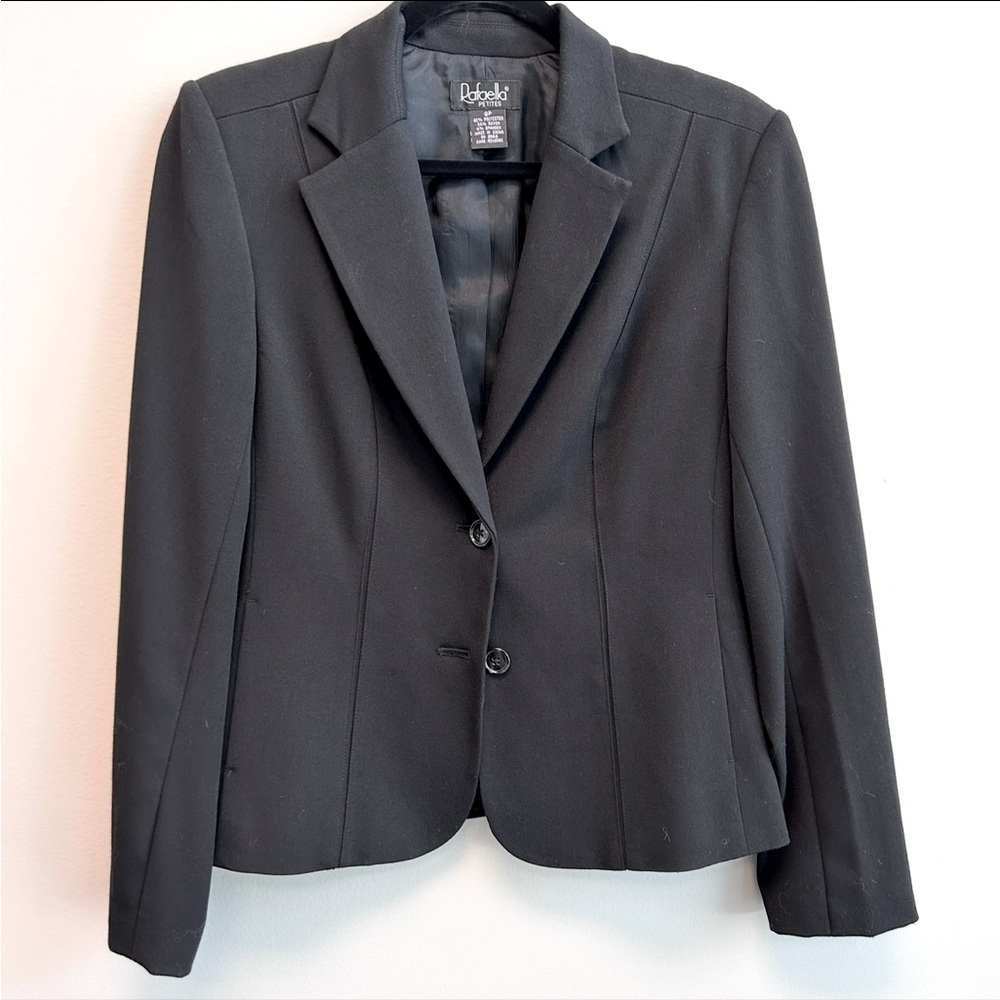 Rafaella Black Lined Petite Blazer 8P